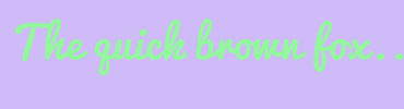 Image with Font Color 93F79E and Background Color CEBBF7